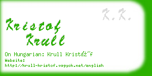 kristof krull business card